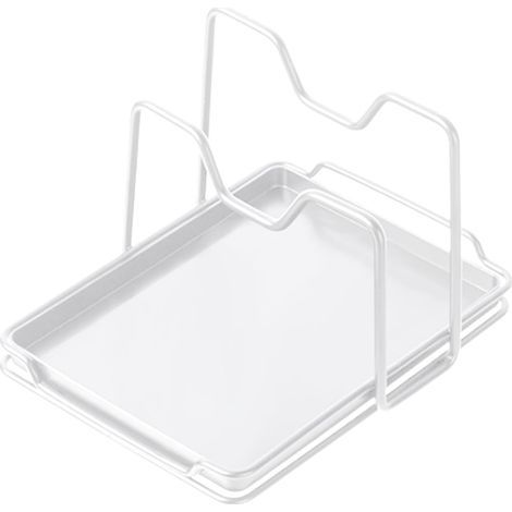 Generic Pot Lid Organizer, Plate Holder, Rustproof Kitchen Rack, Adjustable Holder for Kitchen Utensils and Dishes, Vertical Storage Shelf (1/5)