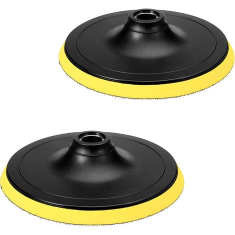 2 Pièces Disques De Polissage Diamantés, Disques De Polissage Pour Perceuse, Ponceuse Orbitale Et Polisseuse Tamponneuse, Compatible Métal, Bois, Plastique, Noir+Jaune (1/5)
