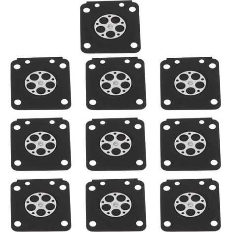Zerodis Kit de membrane de carburateur 10 pièces / ensemble joints de diaphragme de carburateur adaptés pour tronçonneuse ZAMA (1/4)