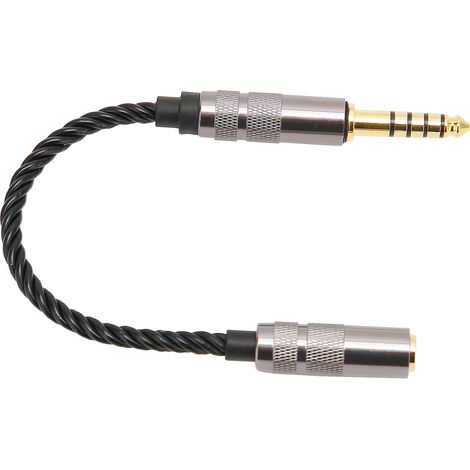 Câble adaptateur symétrique 4,4 mm mâle vers 2,5 mm femelle, avec âme en cuivre sans oxygène plaqué or (1/5)