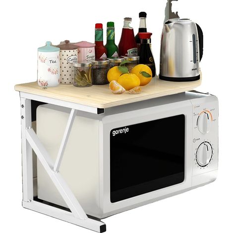 Étagère de four à micro-ondes, acier durable, design gain de place, Couleur mule (1/2)