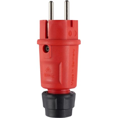 ABL Schutzkontaktstecker 16A 250V Kst IP54 ger rt 16AKunststoff Schraubkl (1/5)