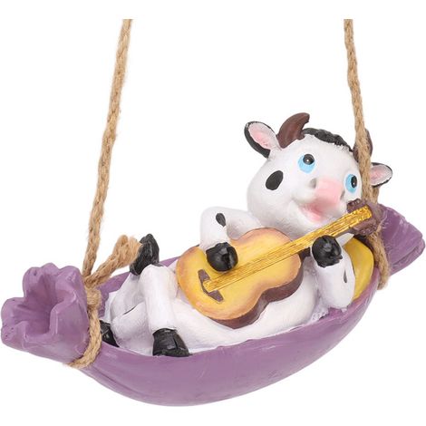 Ornamento in resina a forma di mucca da latte – modello realistico – giardino – esterno