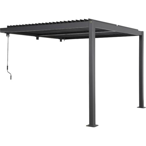 sweeek - Bioklimatische Wand Pergola mit Lamellendach Palace 3x3m (1/5)