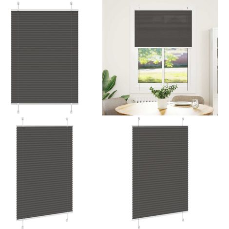 vidaXL Store plissé noir 90x100 cm largeur du tissu 89,4 cm polyester (1/5)