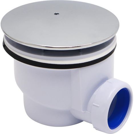 718030011 Scarico a pavimento in plastica deodorizzante e anti-intasamento, con coperchio in ABS galvanizzato, per lavabo e doccia. (1/5)
