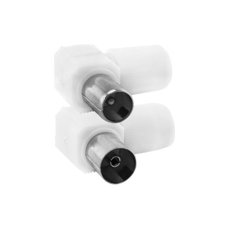 Conector Acodado Blanco PVC-Metal - Macho, KRANG (1/3)