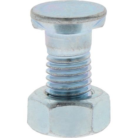 Bullone per aratro con dado, 2 nasi, M12x1.75, lunghezza 30 mm, classe 10.9, per aratro 1230HU10