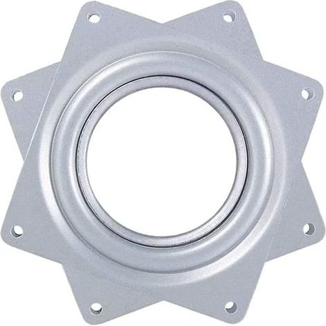 Roulement à Billes Plateau Pivotant,Plaque Pivotante,Base Pivotante,Plaque Tournant 360,Métal Carré Pivotant,Barre pour Tabouret de Bateau Pivotant,Plaque d'Assise pour Tabouret Pivotant,4 inc (1/5)