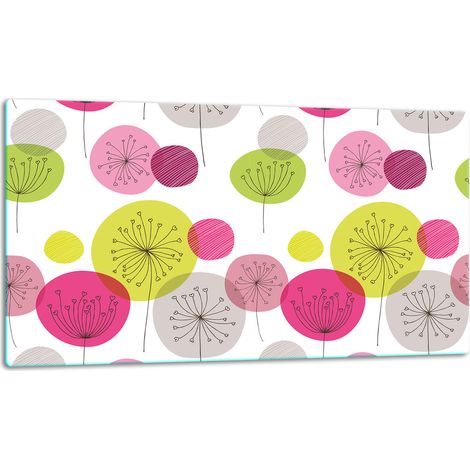 Tagliere in vetro 52x30 fiori (1/5)