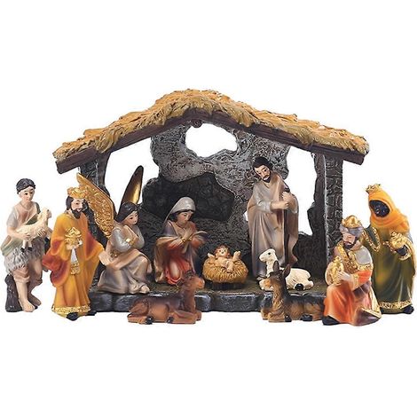 Crèche de Noël décorative en coffret cadeau, créations en résine. (1/5)