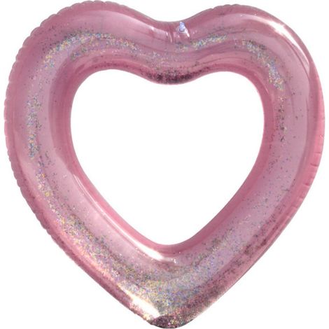Bouée gonflable en PVC Aqua en forme de cœur - 90 cm, rose, 1 pièce (1/4)