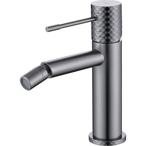 Miscelatore monocomando per bidet  Modello GENOVA  Colore nero  Finitura in black gun metal [IMEX®]
