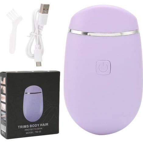 Rasoir électrique pour femmes - AKOZON - Modèle compact - Chargement USB - Lame 3 en 1 - Violet (1/4)