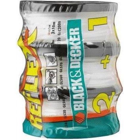 Lot de 3 Bobines de Rechange pour Coupe-Bordures BLACK+DECKER A6485-XJ - Fil en Nylon de 1,5 mm (1/2)