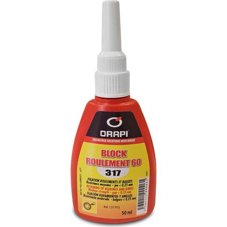 Colle résine anaérobie 50 ml – Fixation bagues, roulements, poulies – Résiste aux chocs et vibrations – Pour jeux jusqu'à 0,25 mm – Orapi (1/2)