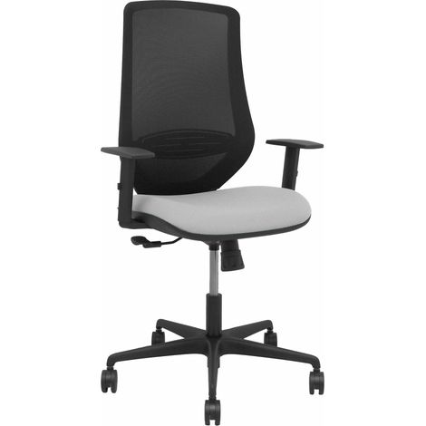 Silla Mardos sincro malla negra bali gris claro brazo regulable (1/2)