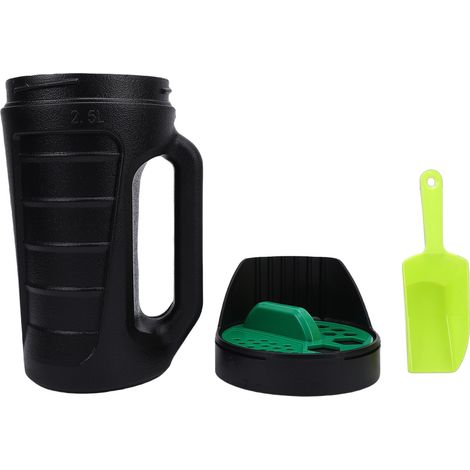 Toivize-Épandeur à Main 2.5L - Réglable - PE/ABS pour Sel Engrais Glace Jardin Allée Portable Léger Ergonomique Grande Capacité (1/5)