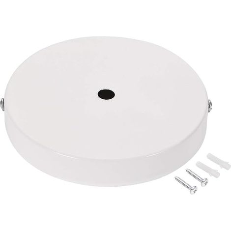 Rétro Lumière Canopée Trousse Paroi Bougeoir Lampe Plaque Fixation 120mm 4.7Pouce Blanc (1/3)