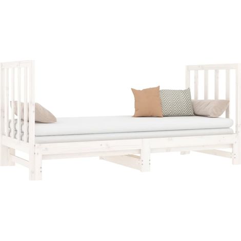 Lit coulissant sans matelas blanc 2x(90x190) cm vidaXL (1/5)