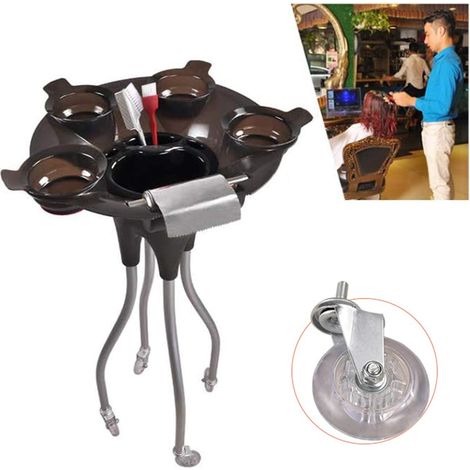 Coiffeur Beauté EsthéTique Coiffure Massage Table Service Panier Coiffuretablette Plateau Acier Teinture Cheveux SpéCialité SèChe-Cheveux Stockage Grande Capacité Augmenter L'Efficacité (1/5)