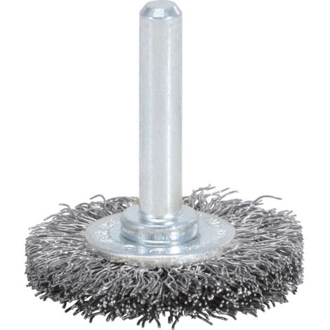 Brosses circulaires acier inoxydable torsadé 0,3mm, Ø 38mm (1/4)