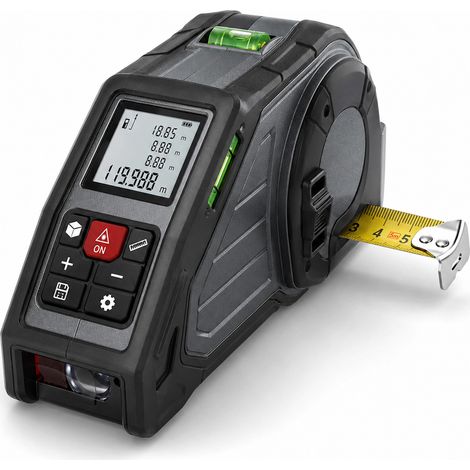 Télémètre Laser 3 en 1 avec Mètre Ruban 5 m pour Chantier (1/5)