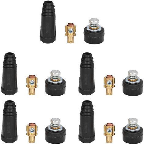 5er-Set Schweißkabelverbinder Schnellkupplung Europäischer Stecker Buchse Kit 200-315A für Maschinen (1/4)
