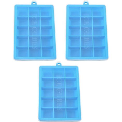 Moule à Glaçons en Silicone 15 Cavités Couvercle Réutilisable, Lot de