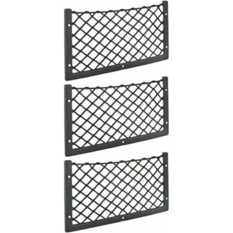 - Set di 3 reti portaoggetti per auto - 36 x 18 cm - Alta elasticità, rete portaoggetti per bagagli, riviste - T4 T5 T6 - Per furgoni, caravan, camper, camion