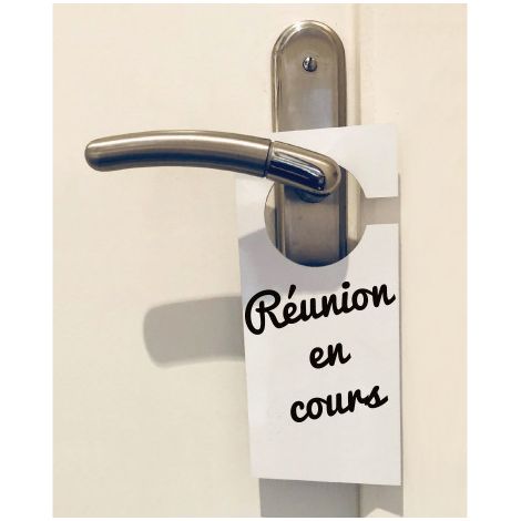 PLAQUE DE PORTE POIGNEE DE PORTE REUNION EN COURS (W1048)