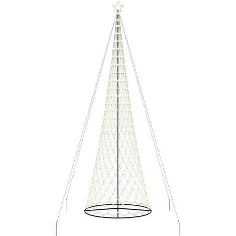 Árbol de Navidad LED con 555 LED Cálido 500 cm Metal vidaXL