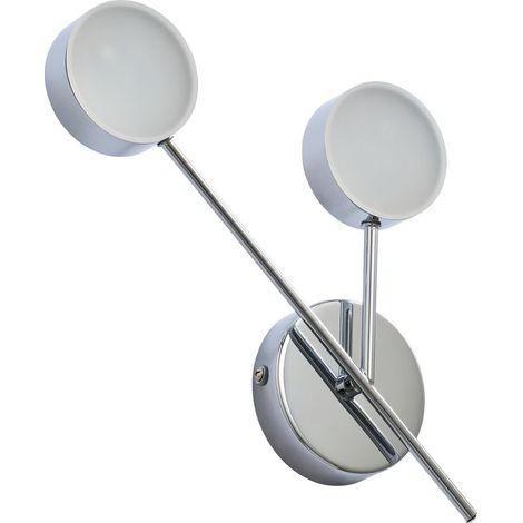 Litecraft Rosalie Wall Light 2 Arm 5W LED Bathroom Fitting - Polished Chrome (1/5)