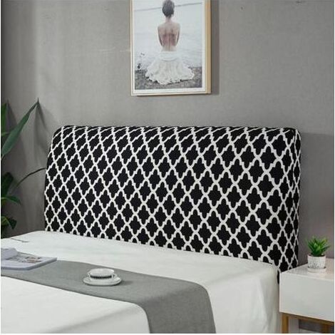 Housse tête lit Motif Peint Housse Protection Contre poussière Housse Protection pour tête lit Housse Protection Extensible pour Chambre Coucher Décoration rembourrée Convient pour 170-190 cm (1/2)