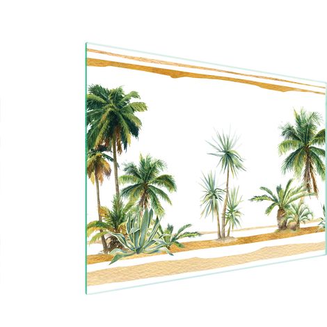 Planche à découper en verre 40x30 palmier (1/5)