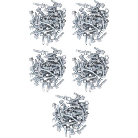 250 vis M4.2x16mm vis autoperceuses tête hexagonale en acier carbone galvanisé pour perçage - lot de remplacement (1/5)