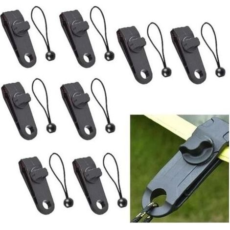 Clips de Fermeture,8 Set Pince pour Bâche,Tente Pince,Ensemble de Pinces à Bâche,Bâche Auvents Clips,Tente en Plastique Clips (1/4)