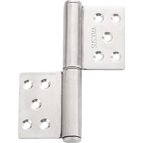Un ensemble de 4 charnières de porte d'armoire en acier inoxydable - rotation à 360°, détachables - convenant aux armoires d'intérieur et d'extérieur (13 x 5,8 cm) (1/5)