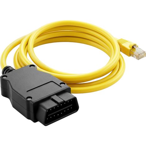 Ethernet OBD2 RJ45 Cable, ENET OBDII Cable Adapter, Compatible with BMW ESYS, Bootmod3, F Series, ISTA (1/5)