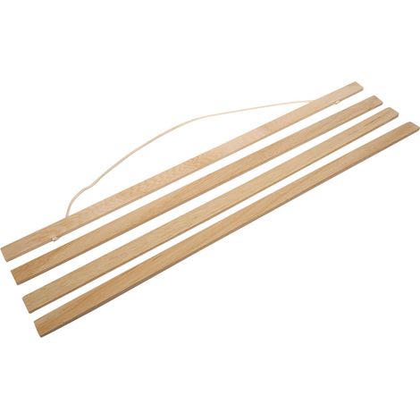 Moderner magnetischer Bilderrahmen aus Sägemehl, DIY-Posterrahmen, Bildrollenaufhänger, weißes Holz, 50 cm (1/5)