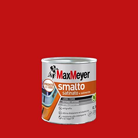 MaxMeyer Smalto a Solvente Satinato Rosso R3020 0,750 l (1/4)