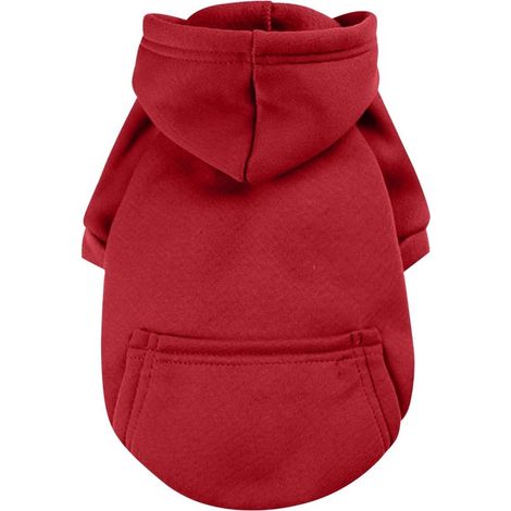 Sudaderas con capucha para perros, abrigo de invierno cálido con bolsillo, sudadera para perros pequeños, burdeos, XXL (1/2)