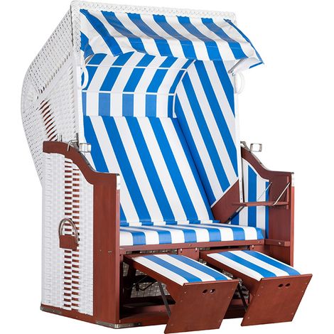 deVries Strandkorb Profi Ostsee POEL PVC Des. 991 Gartenstrandkorb 124x87x159 cm