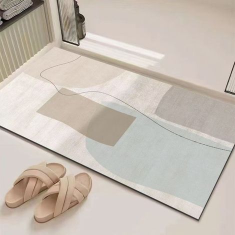 Boue de diatomées Chunhua 5080cm Tapis de sol en terre de diatomées, facile à nettoyer, tapis de salle de bain, tapis de toilette, absorbant et antidérapant (1/4)