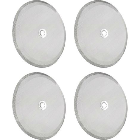 Lot de 4 filtres à café en acier inoxydable de 10 cm (4 pouces), pour cafetières. (1/5)