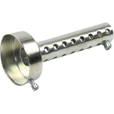 60-mm-Motorradauspuffschalldämpfer. Der Auspuffschalldämpfer ist für den Einsatz mit einem DB-Killer geeignet. Weiß, 11