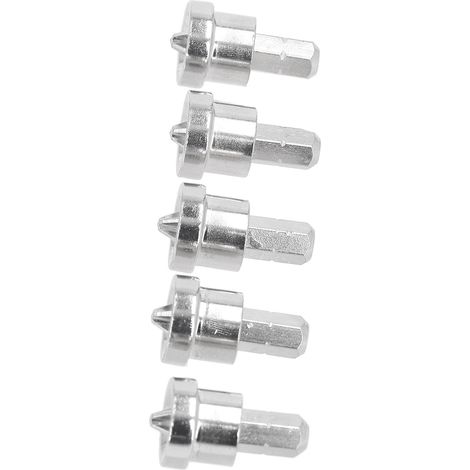 Jeu de 5 embouts de tournevis magnétiques PH2, 25mm, queue hexagonale, absorption magnétique, acier chrome vanadium, mandrin 6,35mm, visserie précise. (1/5)