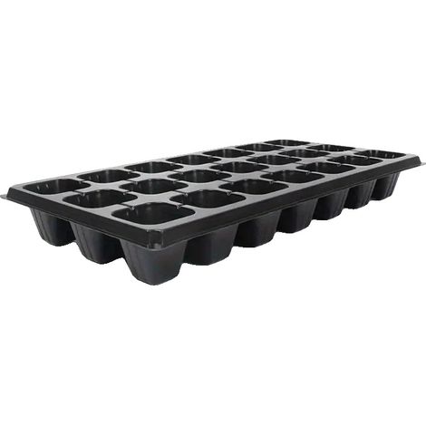 Bandeja de semillero, fabricada en plástico, ideal para la germinación de semillas, 21 agujeros x 10 unidades (1/2)