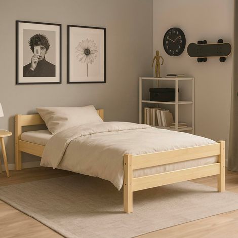 Lit 90x200 sommier et matelas inclus Kocot Kids Axel Bois (1/5)