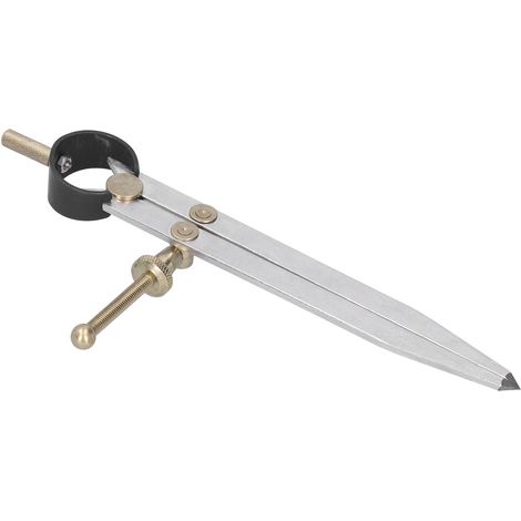 Compas à tracer réglable en bois, compas de menuisier avec aile, outil de marquage cuir, mesure d'écartement, 4 pouces. (1/5)